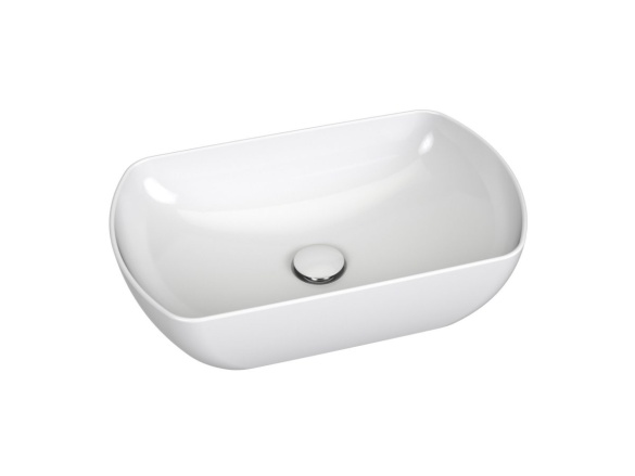 Ravak Umyvadlo Uni Slim O 50, bez otvoru pro baterii, bez přepadu, bílá