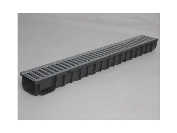 Covernit Plastový odtokový žlab A15 s pozinkovanou mříží (set 3 ks)