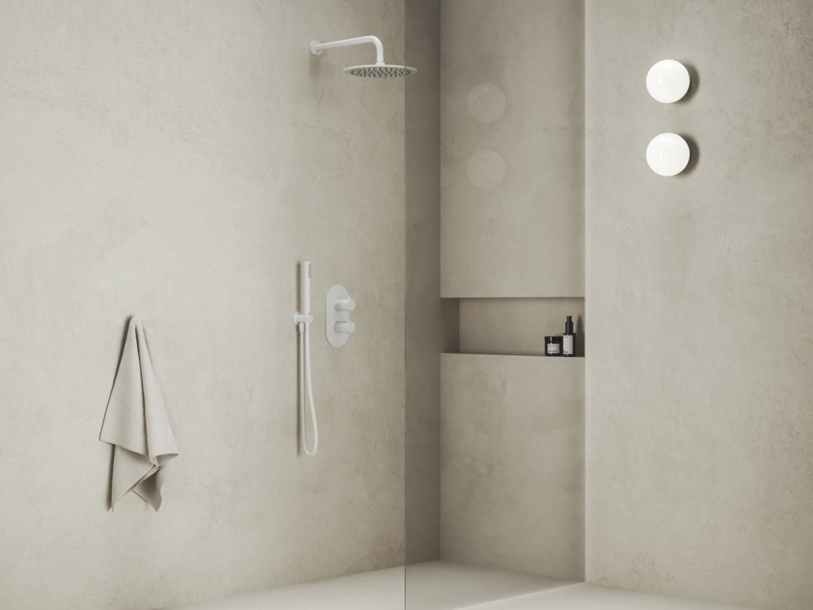 Ravak 985.20BLM Hlavová sprcha okrúhla, 250 mm, čierná matná