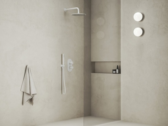 Ravak 985.20BLM Hlavová sprcha okrúhla, 250 mm, čierná matná