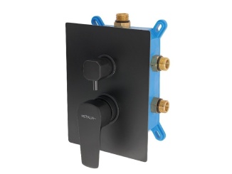 Csaptelepek –  Novaservis Sprchová/vanová baterie Metalia 58, černá/chrom, podomítková, bez příslušenství,  BOX58051RX,5