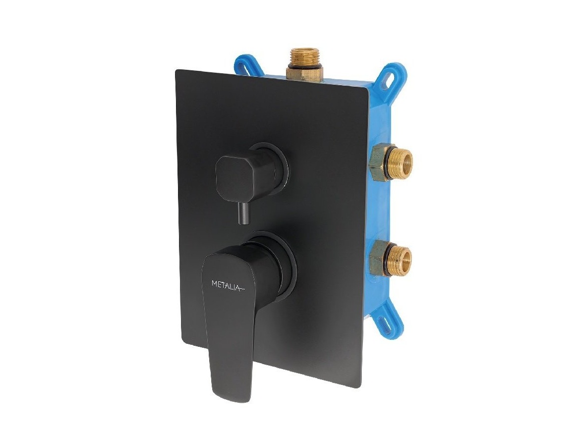 Novaservis Sprchová/vanová baterie Metalia 58, černá/chrom, podomítková, bez příslušenství,  BOX58051RX,5