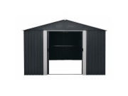 Zahradní domek kovový 3 x 3,7 m se sedlovou střechou antracit Riwall PRO RMSA 12x10 Anthracite