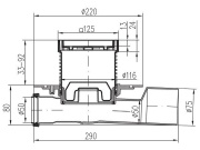 Vpusť Chuděj Neptun PVP 50/75 (univerzální, průběžná)
