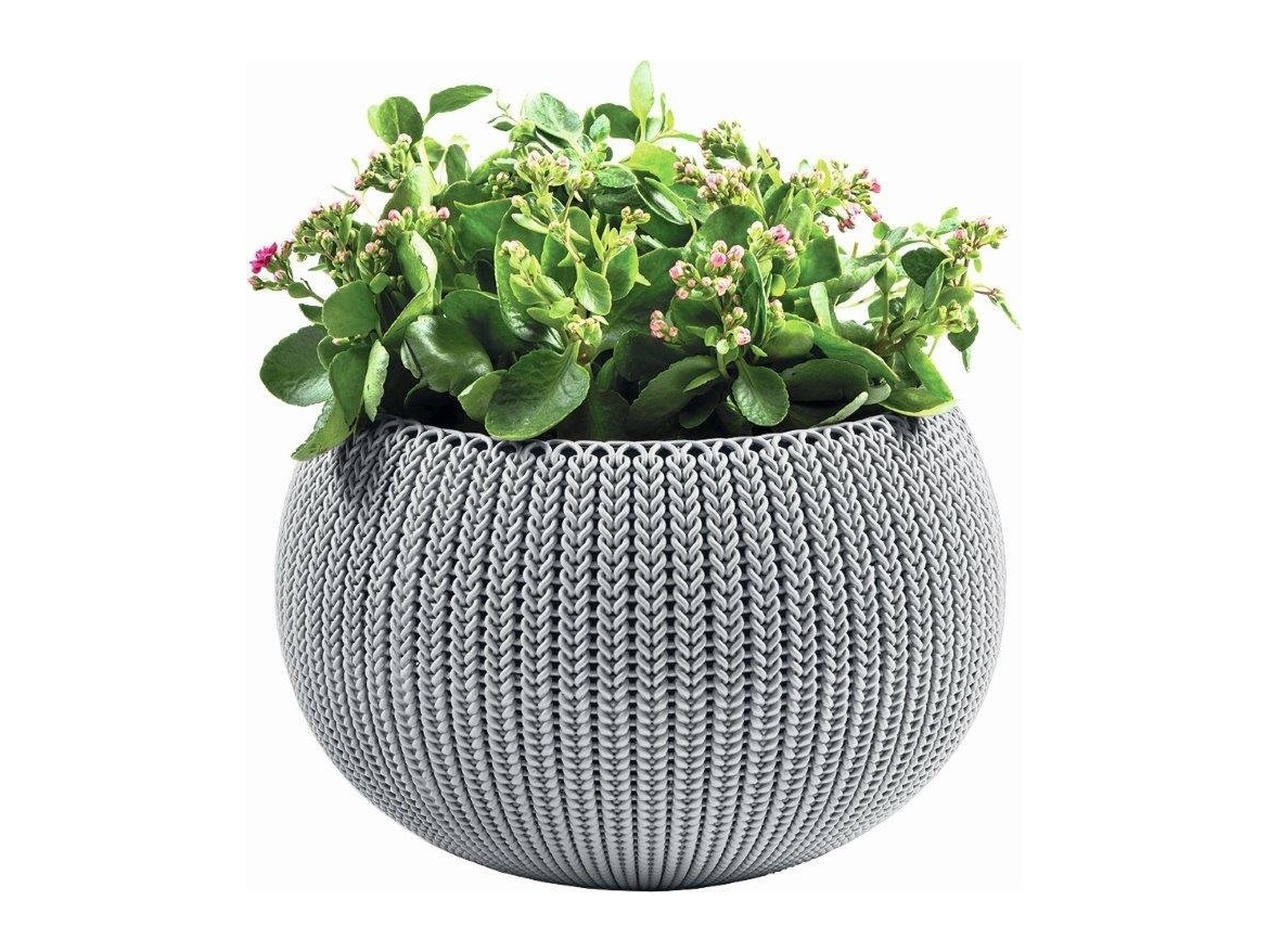 Keter Květináč  COZY M závěsný Cloudy grey
