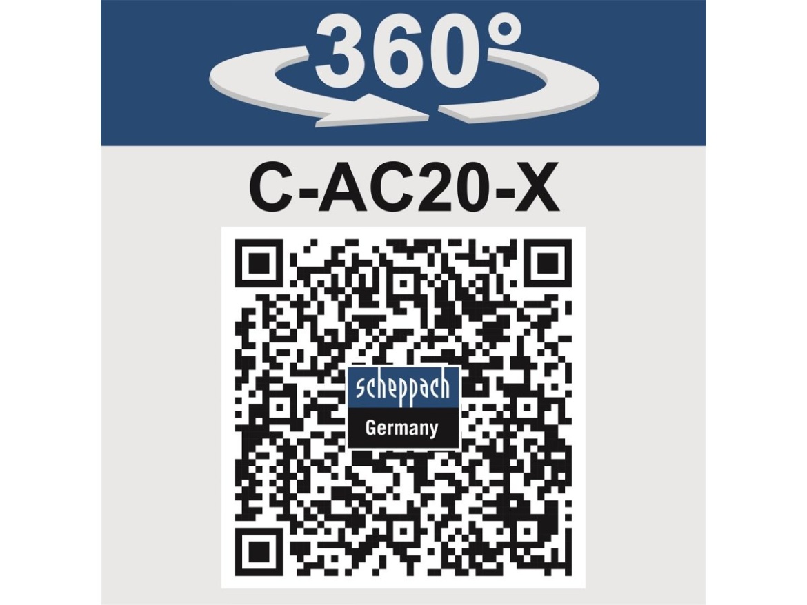 20 V-os IXES akkus kompresszor (akkumulátor és töltő nélkül) Scheppach C-AC20-X