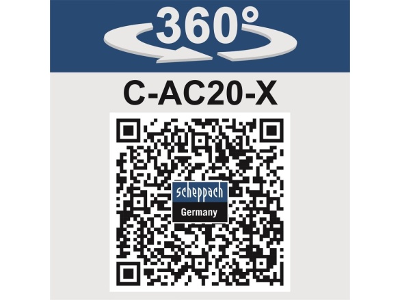 20 V-os IXES akkus kompresszor (akkumulátor és töltő nélkül) Scheppach C-AC20-X
