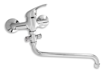 Novaservis –  Novaservis Umyvadlová paneláková baterie Titania Iris 150 mm, chrom, nástěnná, bez příslušenství,  92071/1,0