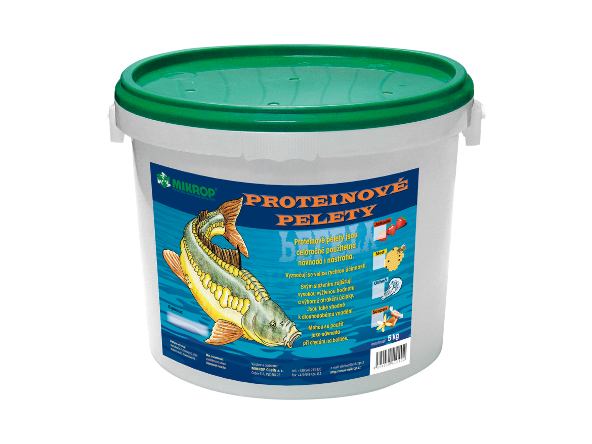 Scobax Proteinové pelety - jahoda, kýbl 5 kg