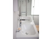 Ravak Dvojumyvadlo Chrome 120, s otvory pro baterie, s přepadem