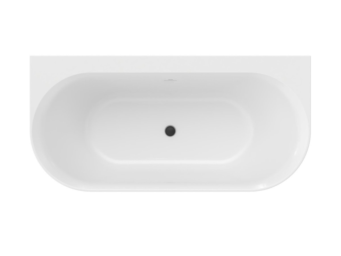 Ravak Vana Ypsilon Wall 178x86, volně stojící, Deepsea Blue/bílá, krytka odtoku bílá/černá/chrom