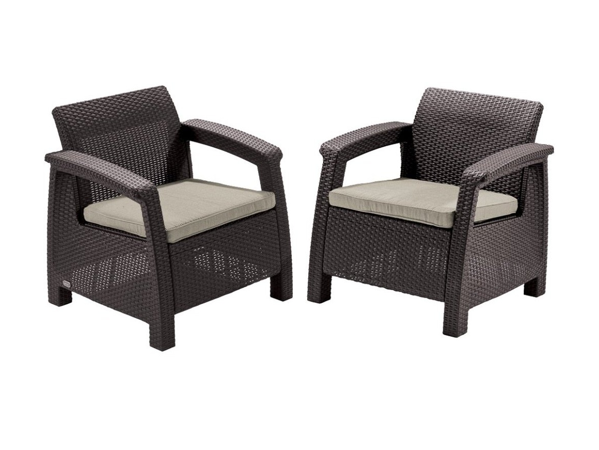 Keter Zahradní sada Corfu II DUO - 75 x 70 x 79cm - hnědá / béžová