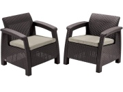 Keter Zahradní sada Corfu II DUO - 75 x 70 x 79cm - hnědá / béžová