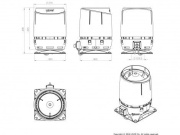 Vilpe Střešní ventilátor ECO 125S Flow + montážní deska 300x300 mm