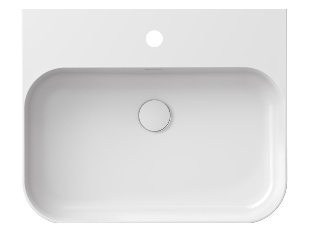 Ravak Umývadlo Ceramic Slim Wall R 55, s otvorom pre batériu, s prepadom, biela