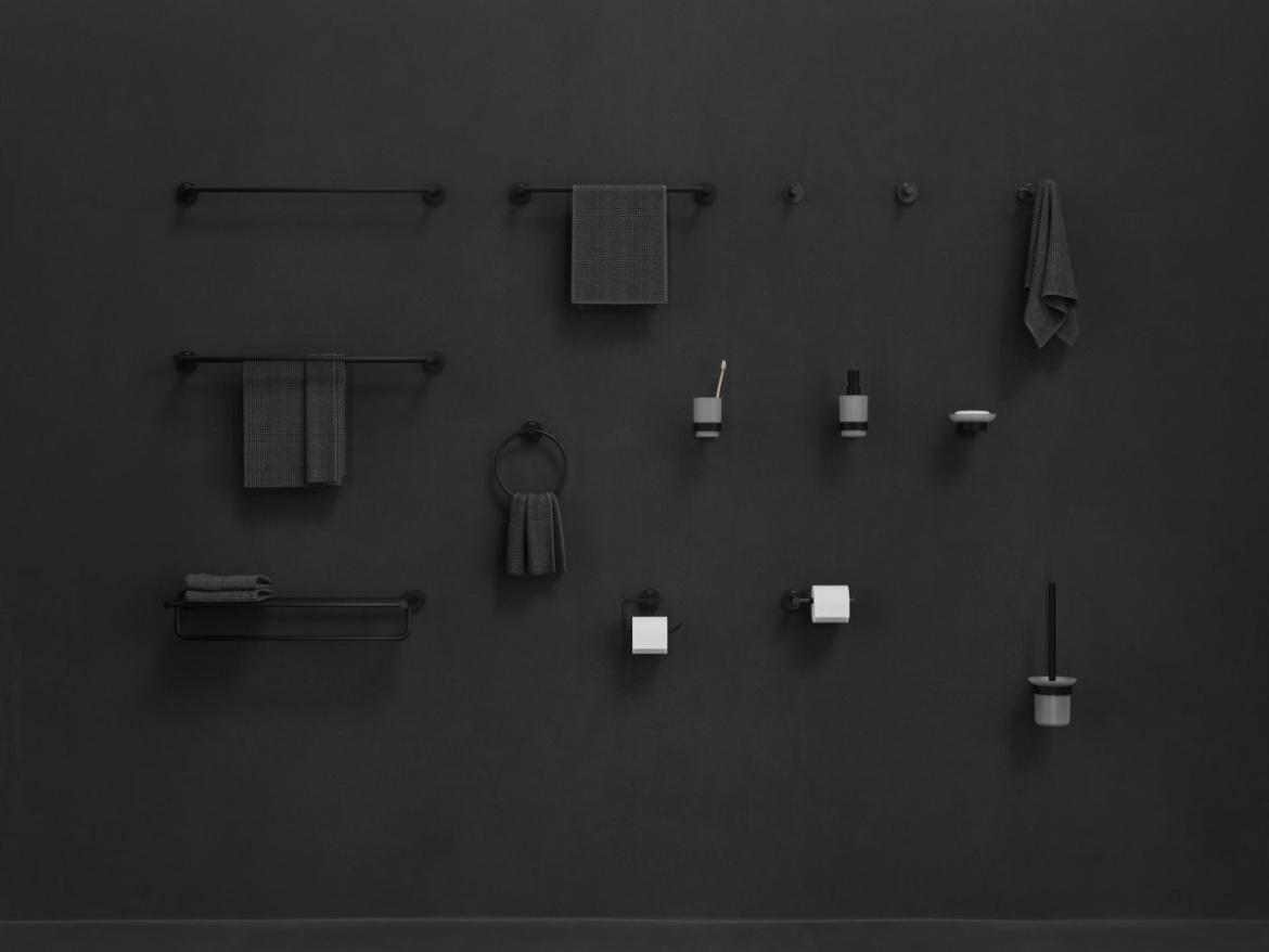 Ravak KN 410.30SSB Držák s WC štětkou a nádobkou, nerez kartáčovaná