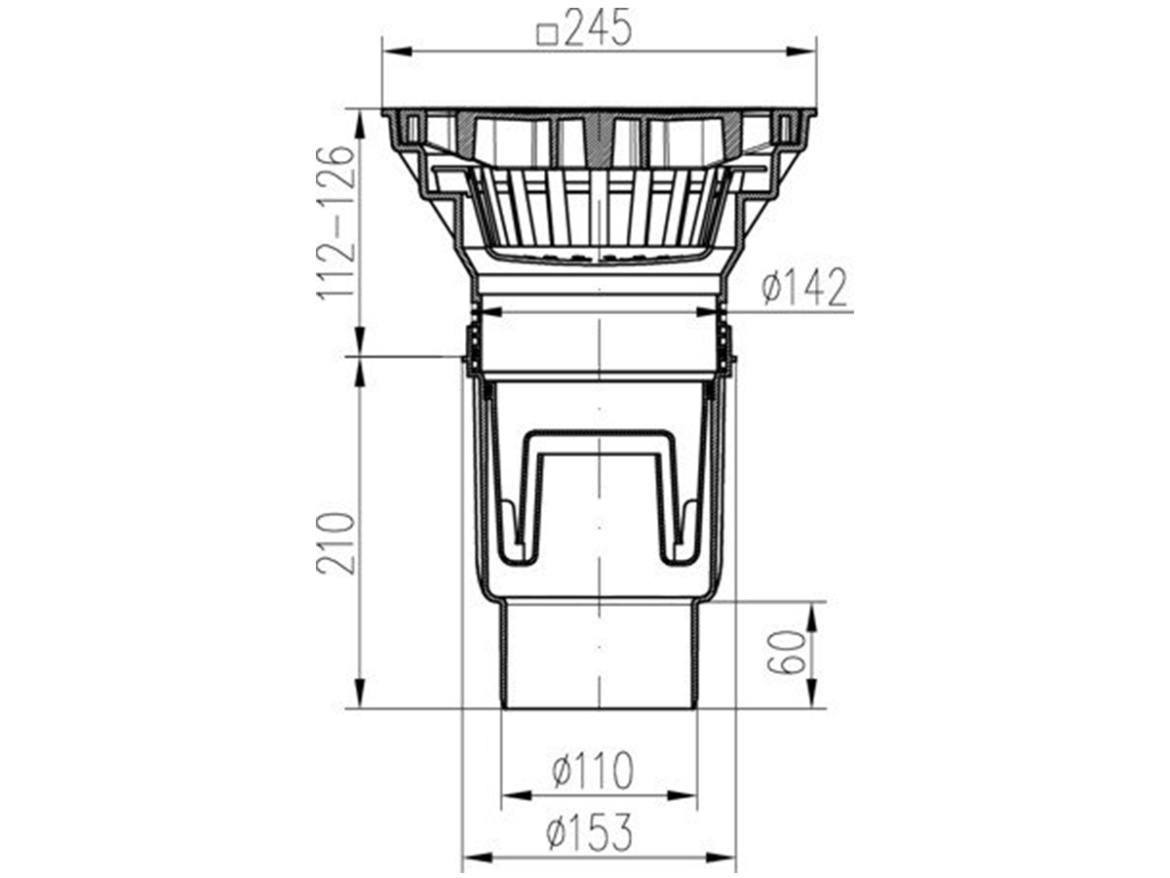 Vpusť Chuděj KVS 110/250