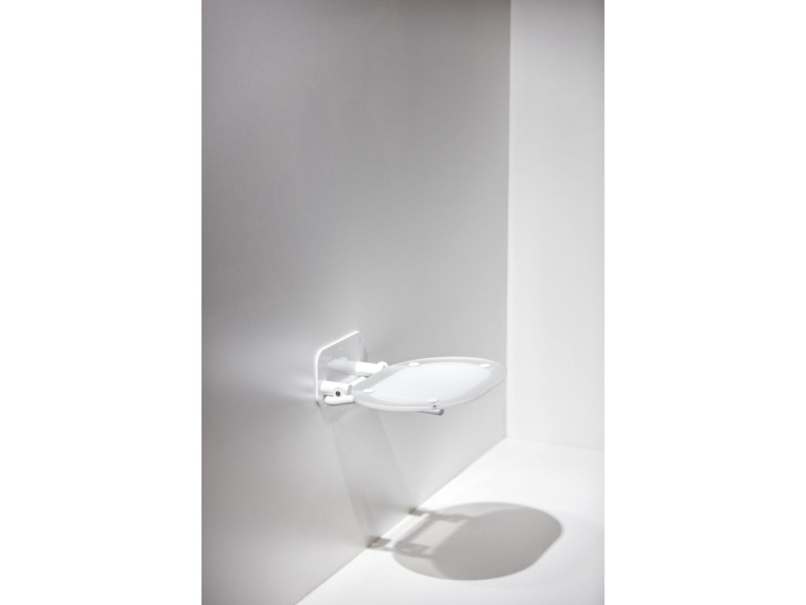 Ravak Sedadlo Chrome, clear/biela