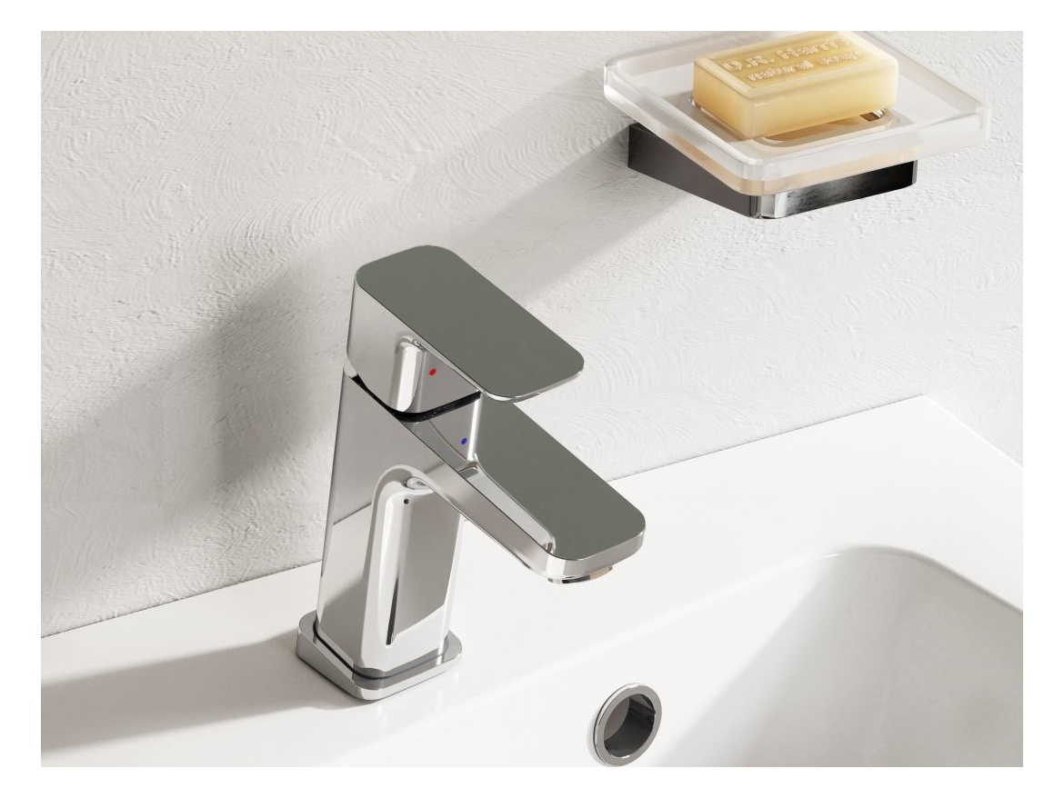 Ravak TD F 012.20BLM Umývadlová batéria 144 mm bez odtokovej armatúry, čierna matná