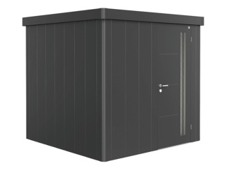 Biohort kerti fészerek –  Neo 4C, tmavě šedá metalíza s jednokřídlými dveřmi