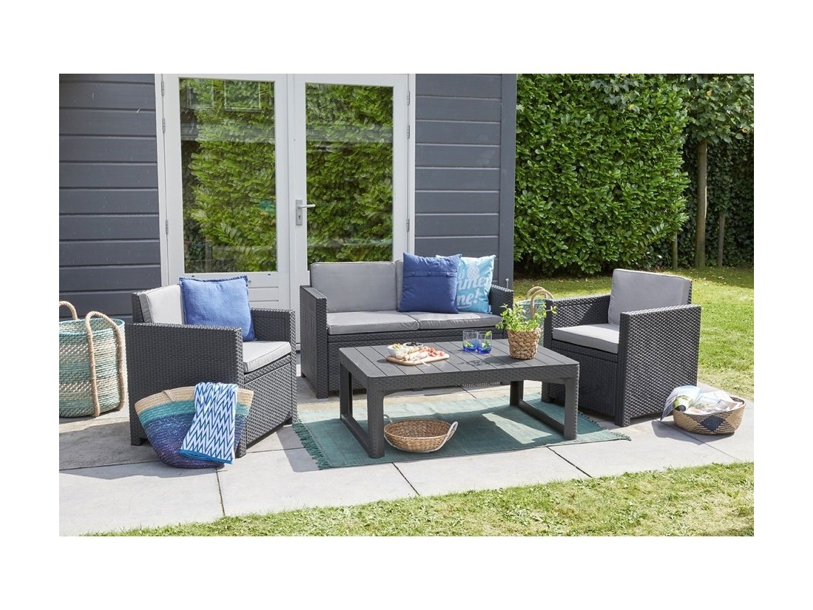 Keter Zahradní stůl Keter Lyon - 116 x 71 x 40 – 65 cm - cappuccino