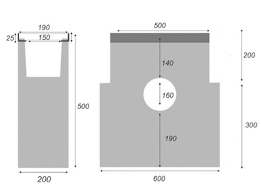 Betónová Vpusť Gutta D400 (s litinovou mříží)