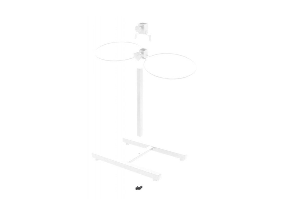 Scobax Stojan + 2 misky z nerezu, 2x2800 ml, bílá