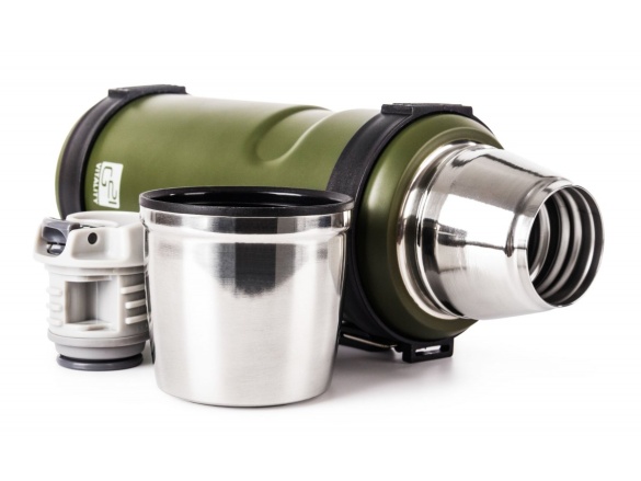 G21 Termoláhev  na pití, 1000 ml, khaki zelená s rukojetí