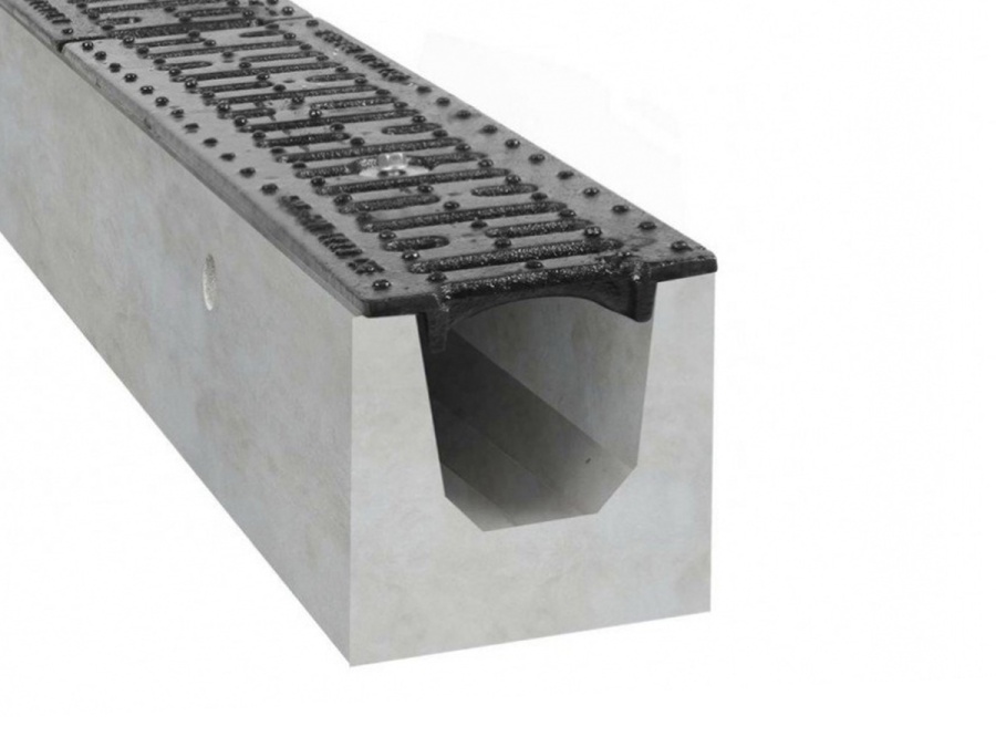 Betonový žlab s litinovou mříží Gutta B125