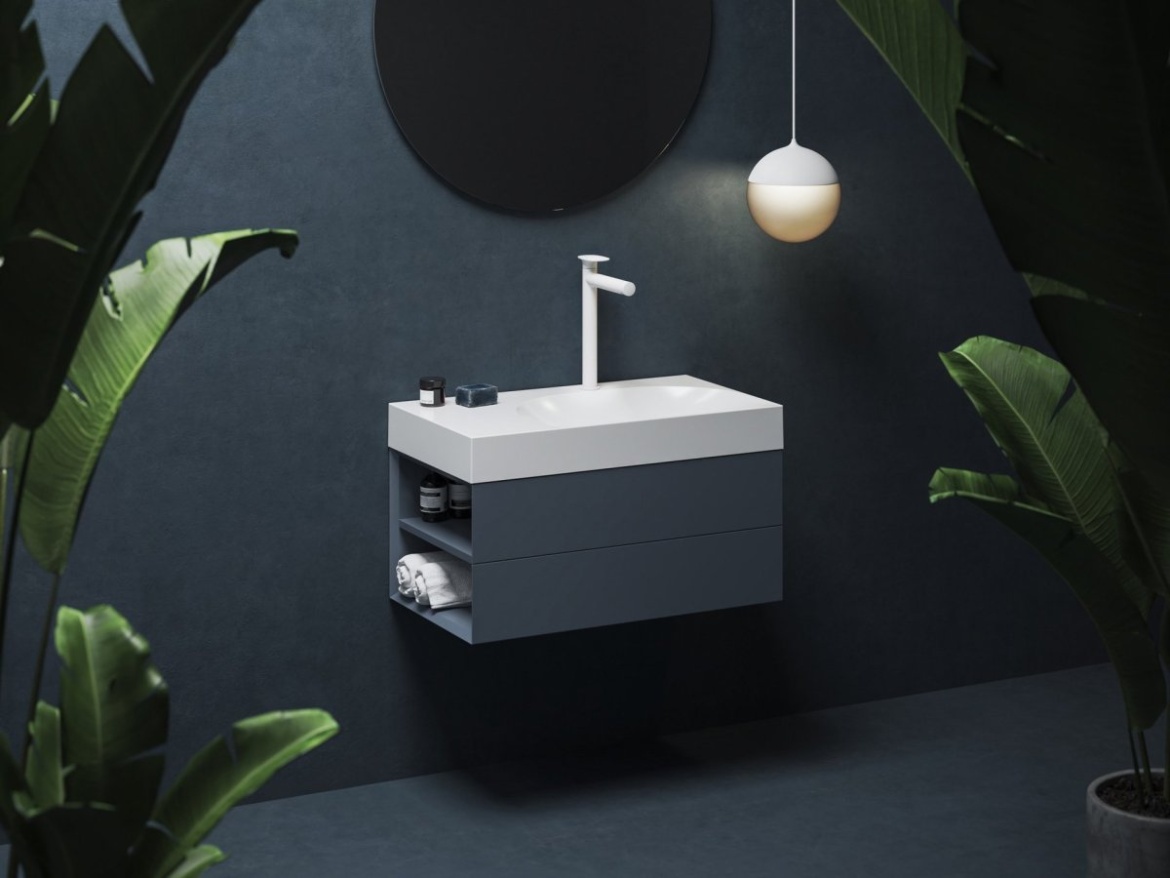 Ravak SG 015.20BLM Umyvadlová stojánková baterie 315 mm bez výpusti, černá matná