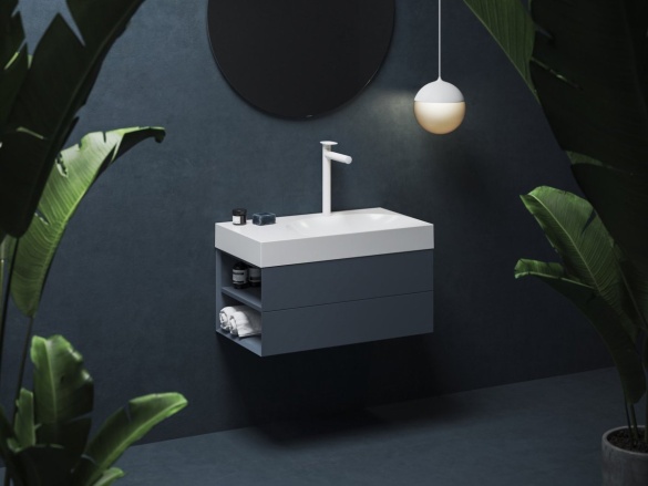 Ravak SG 015.20BLM Umyvadlová stojánková baterie 315 mm bez výpusti, černá matná