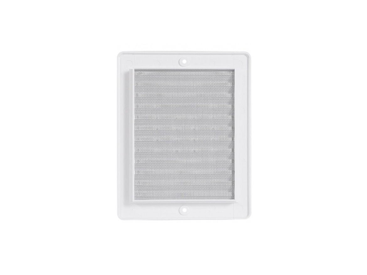 Haco Větrací mřížka 150 × 200 mm, s rámečkem a síťovinou, bílá,  0207