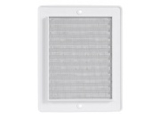 Haco Větrací mřížka 150 × 200 mm, s rámečkem a síťovinou, bílá,  0207