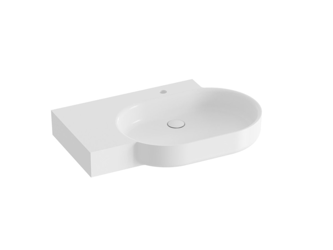 Ravak Umyvadlo ARC 83/65 P, s otvorem pro baterii, bez přepadu