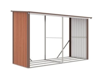 Favágók – G21 Přístřešek na dřevo WOH 682 - 302 x 119 cm, hnědý