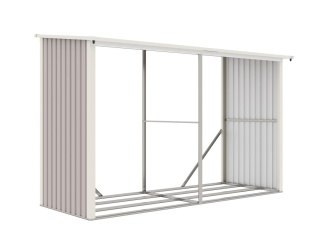 Favágók – G21 Přístřešek na dřevo WOH 682 - 302 x 119 cm, šedý