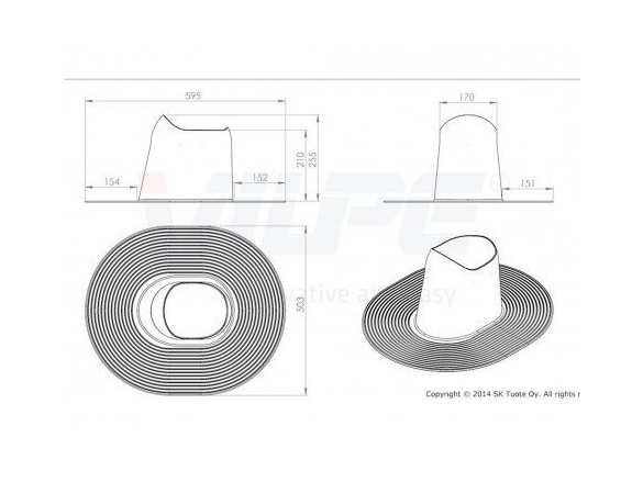 Vilpe Vysoký průchodový prvek pro ploché střechy HL 200