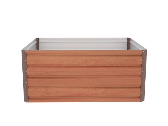 G21 Vyvýšený záhon  Daisy 120 x 90 x 52 cm, plechový, hnědý