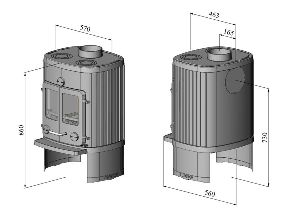 Liatinové krbové kachle Morsø 1126