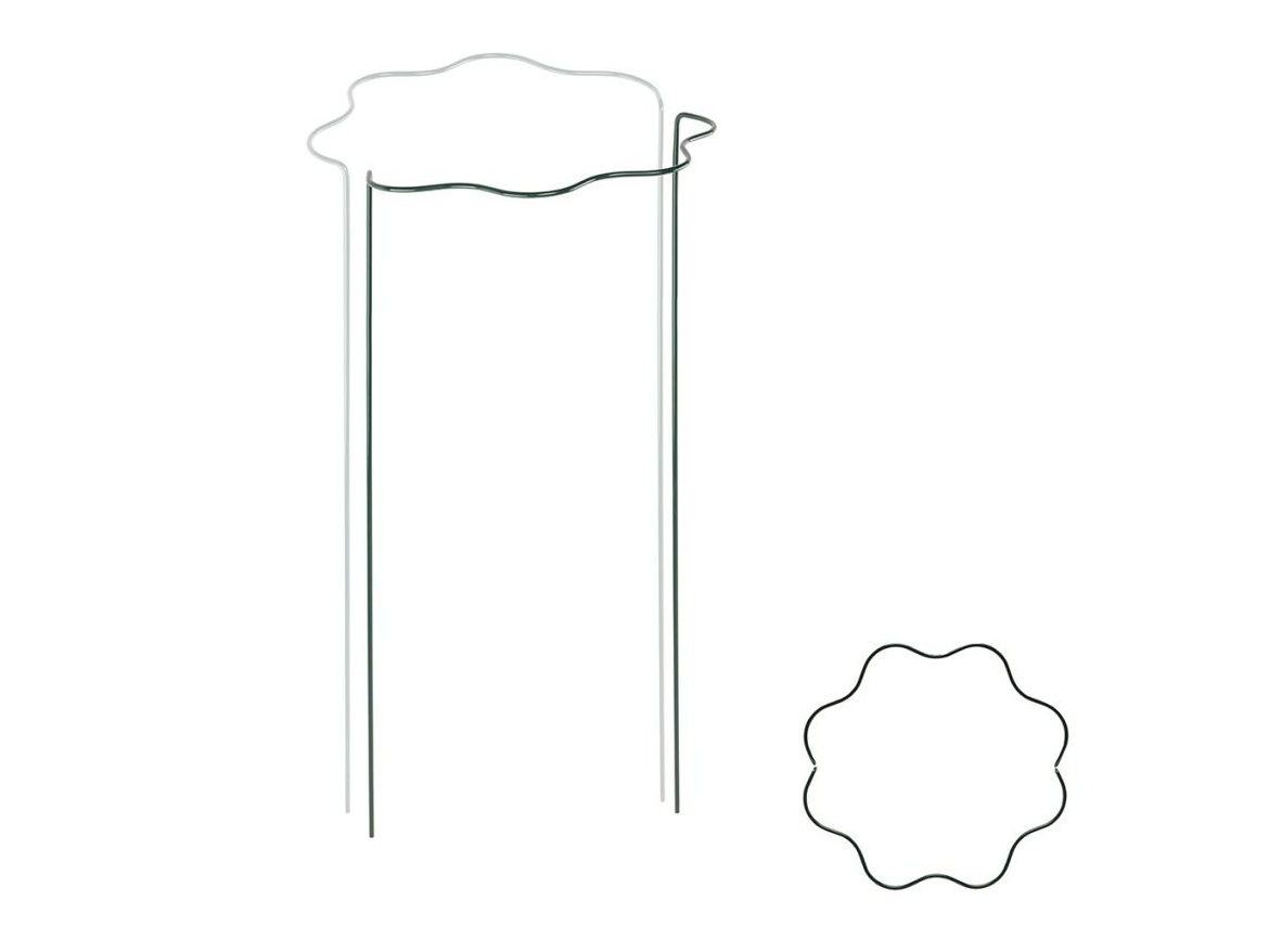 Bradas Vlnitá prstencová podpěra pro rostliny kruh průměr 30 cm / výška 55 cm