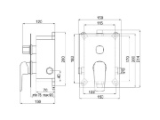 Novaservis Sprchová sada s přepínačem, podomítková, S3, černá, , SADA38050R,1