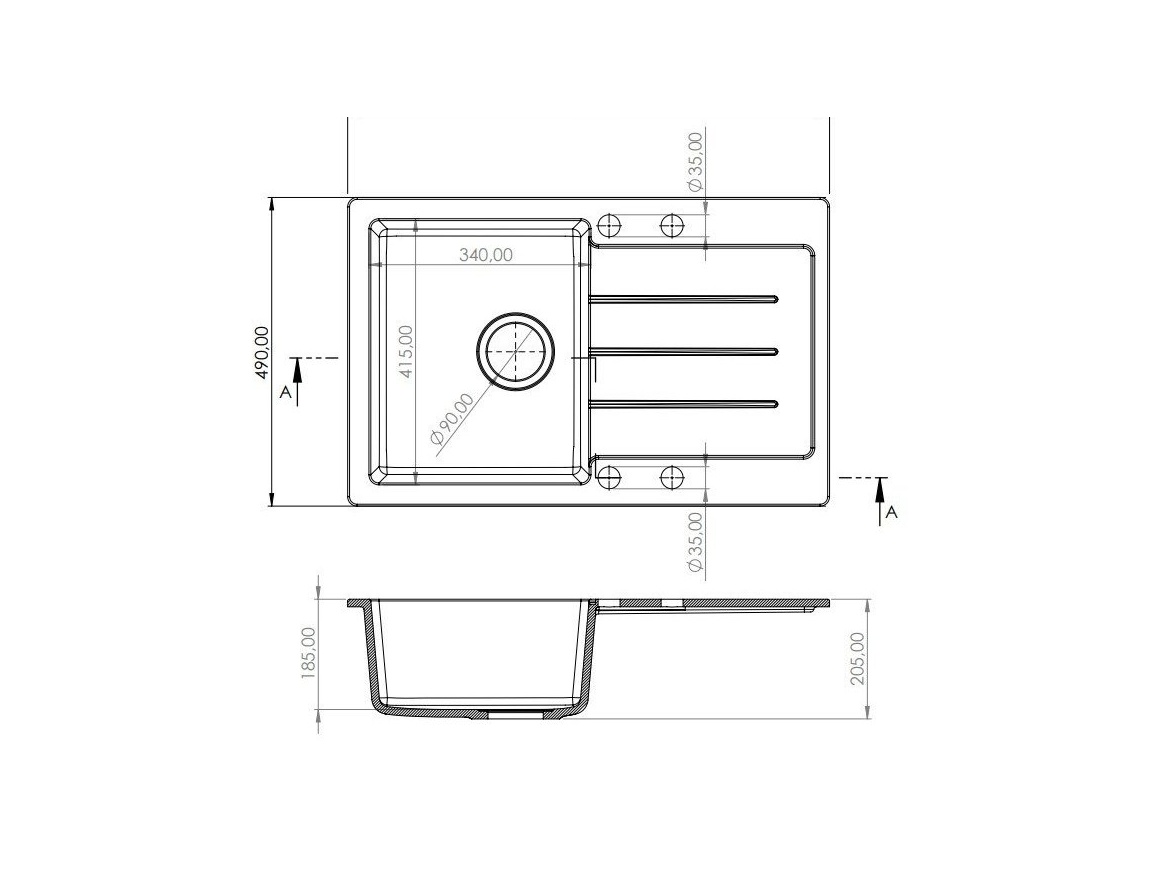 Kuchyňské dřezy Granisil Gradiz 765.0