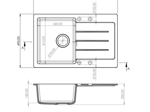 Kuchyňské dřezy Granisil Gradiz 765.0