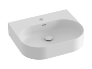 Ravak Umývadlo Ceramic Slim Wall O 55 N, s otvorom pre batériu, s prepadom, antracit