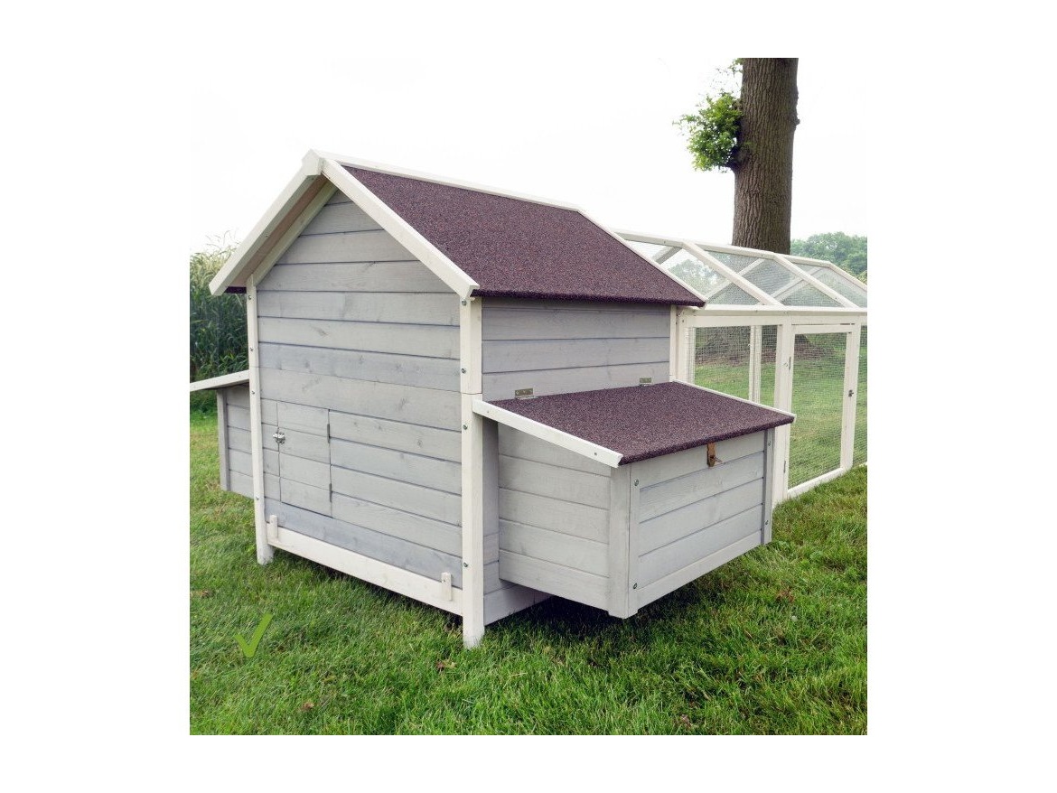 Kurník Scobax Dřevěný kurník a husník s výběhem nebo bez výběhu MARIBOR, 1710x900x1130 mm