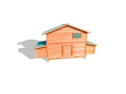 Kurník Scobax Dřevěný kurník a husník TORONTO MAXI, 1910x1100x885 mm