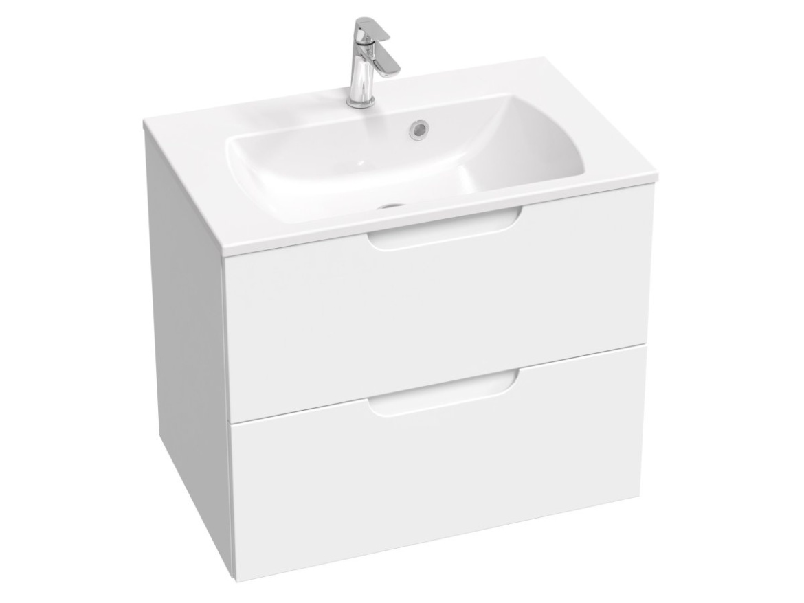 Ravak Umyvadlo Classic Slim 80, s otvorem pro baterii, s přepadem