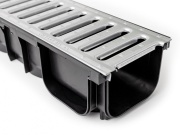 Plastový žlab s pozinkovanou mříží Gutta A15 set