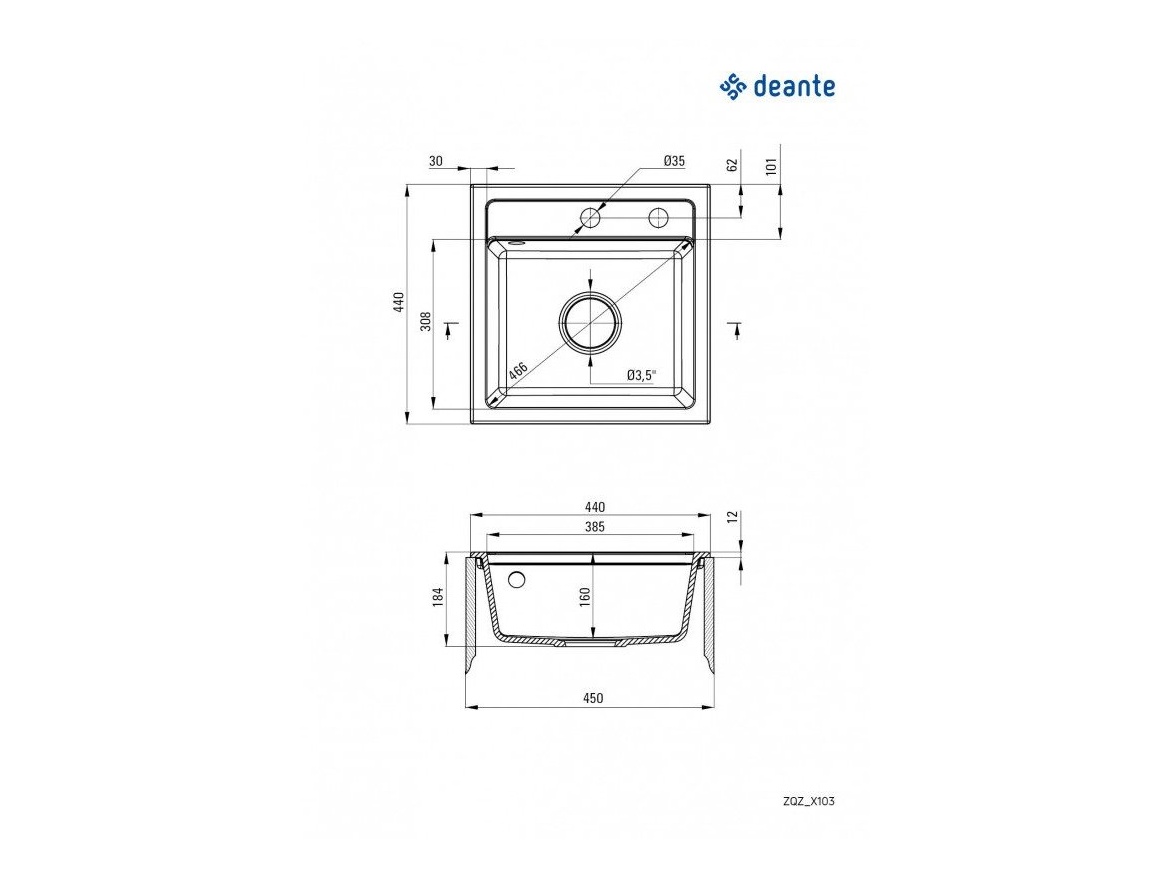 Kuchyňské dřezy Deante Zorba 440E