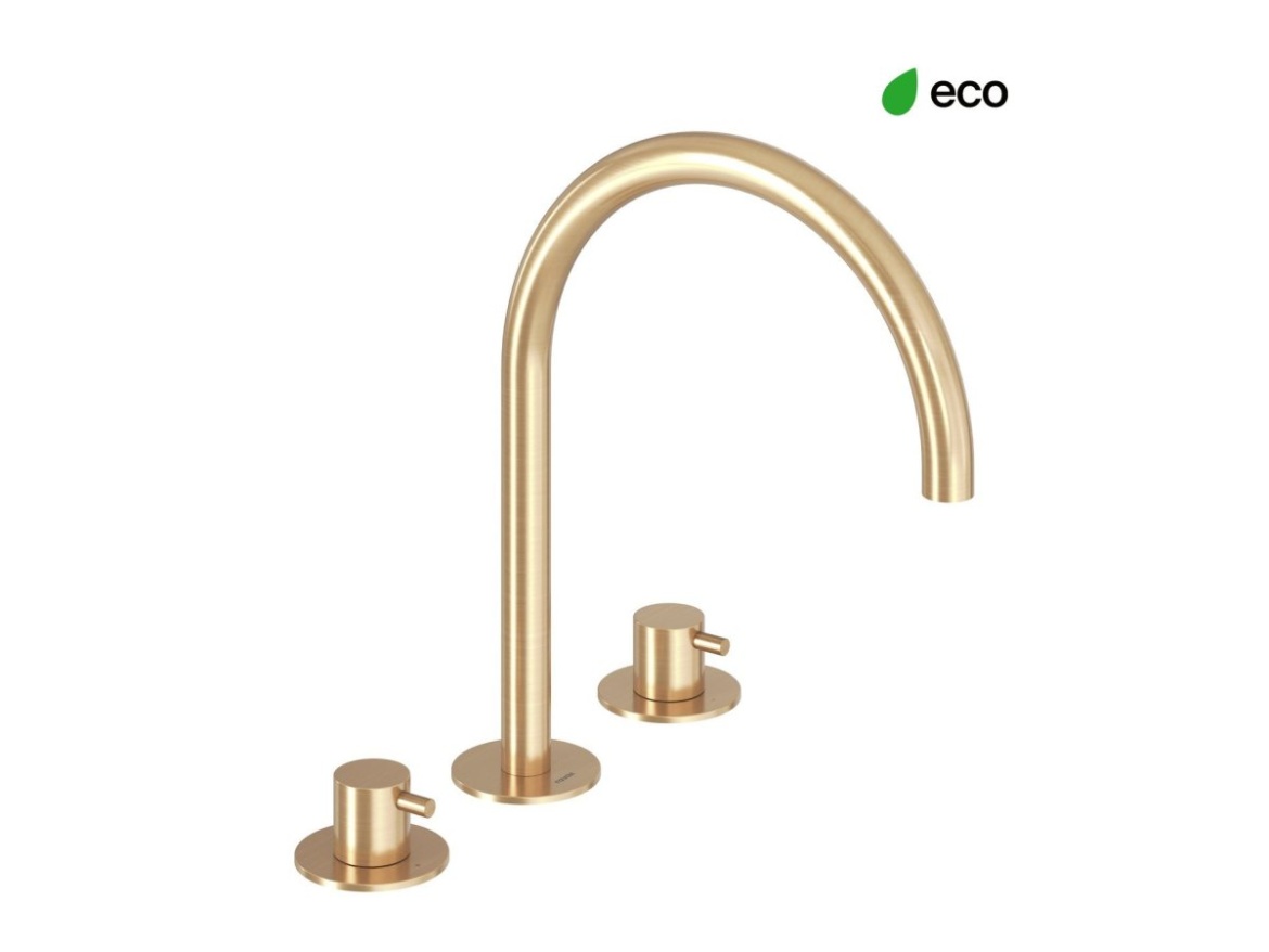 Ravak ES 018.20GB Umyvadlová stojánková 3-otvorová baterie 270 mm bez výpusti, grafit kartáčovaný